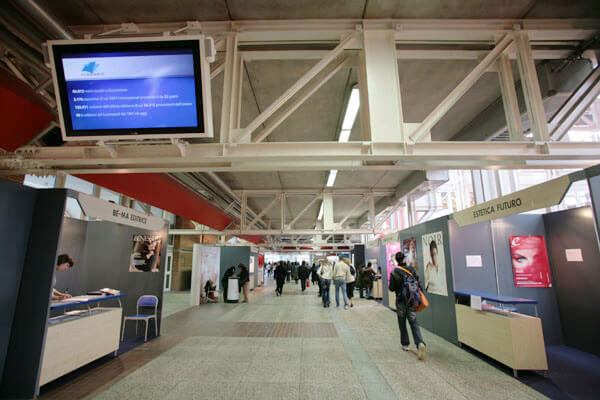 Convention Center Digital Signage at Fair TV in BolognaFiere, Italy